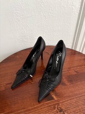 Black Pointed-Toe Stiletto Pumps